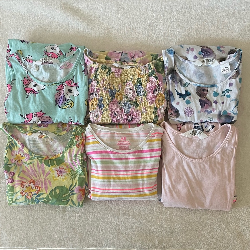 ⬇️Price⬇️ GUC Bundle of 6 H&M Girls Dresses size 6-8Y